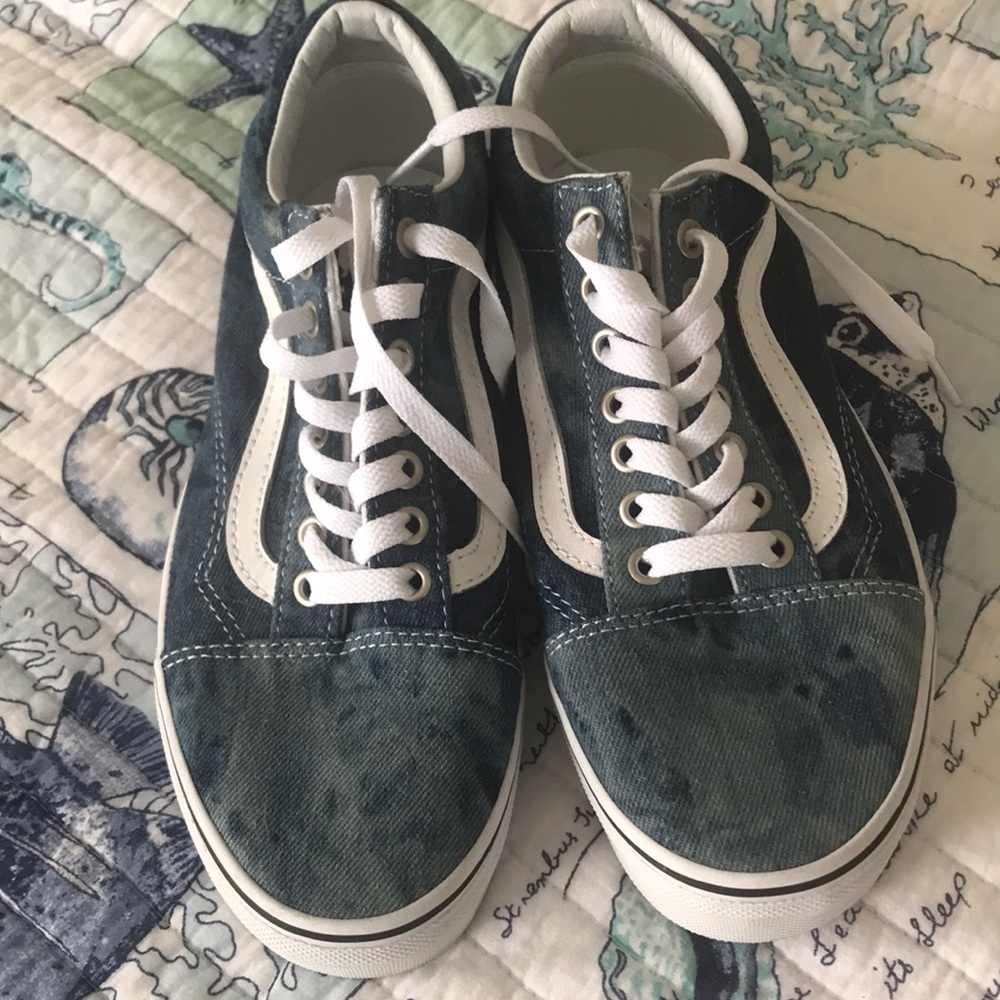 Vans never worn blue Jean look